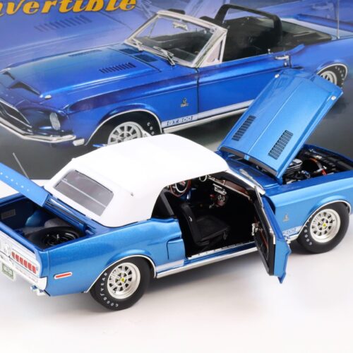 1:18 ACME 1968 Shelby GT500 Convertible blue metallic with white Top