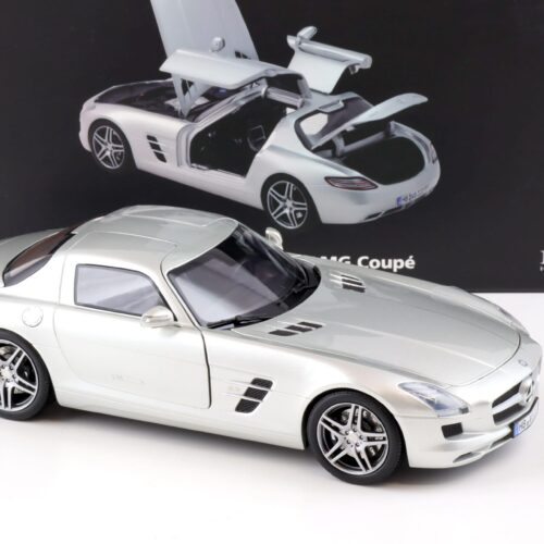 1:18 Norev Mercedes SLS AMG Coupe 2010 silver metallic 183490 - Image 2