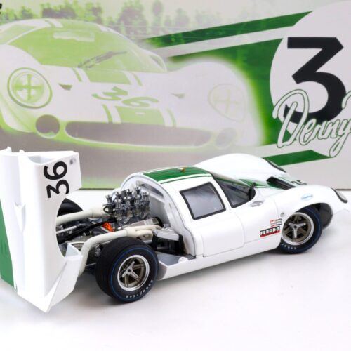 1:18 GMP Lola T70C Denny Hulme #36 white/ green stripe G1801512 - Image 4