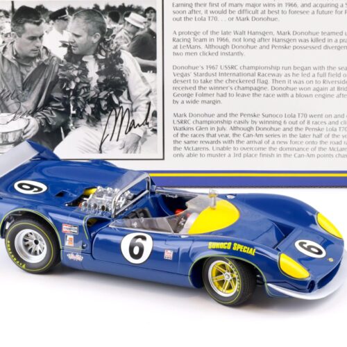 1:18 GMP 1967 Lola T70 Spyder Sunoco Special Mark Donohue #6 blue 12005