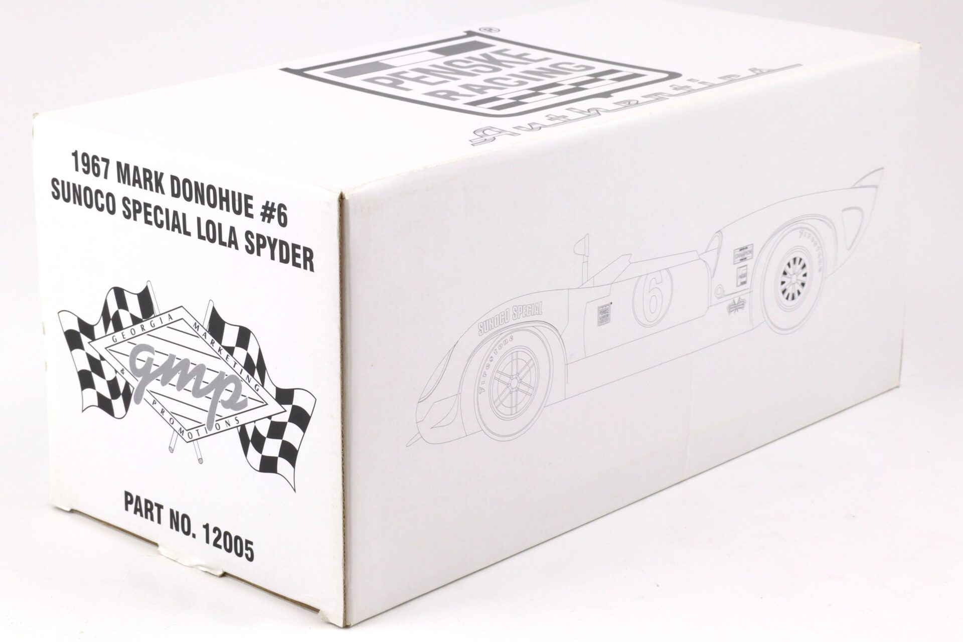 1:18 GMP 1967 Lola T70 Spyder Sunoco Special Mark Donohue #6 blue 12005