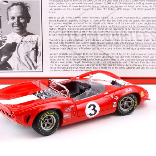 1:18 GMP 1966 Lola Spyder Team Surtees #3 John Surtees red 12004 - Image 3