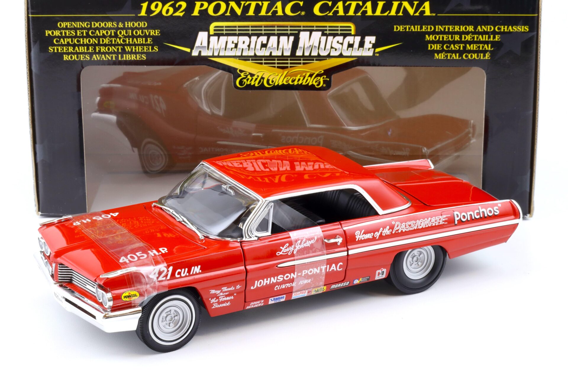 1:18 ERTL 1962 Pontiac Catalina Arnie Beswick The Farmer red