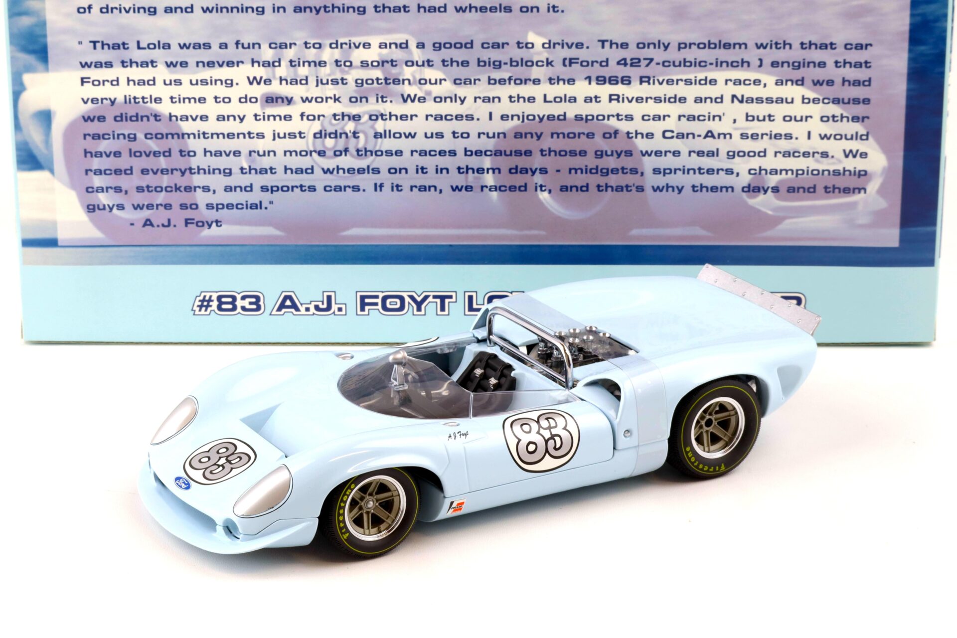 1:18 GMP Ford Lola T70 Spyder A.J. FOYT #83 light blue 12009