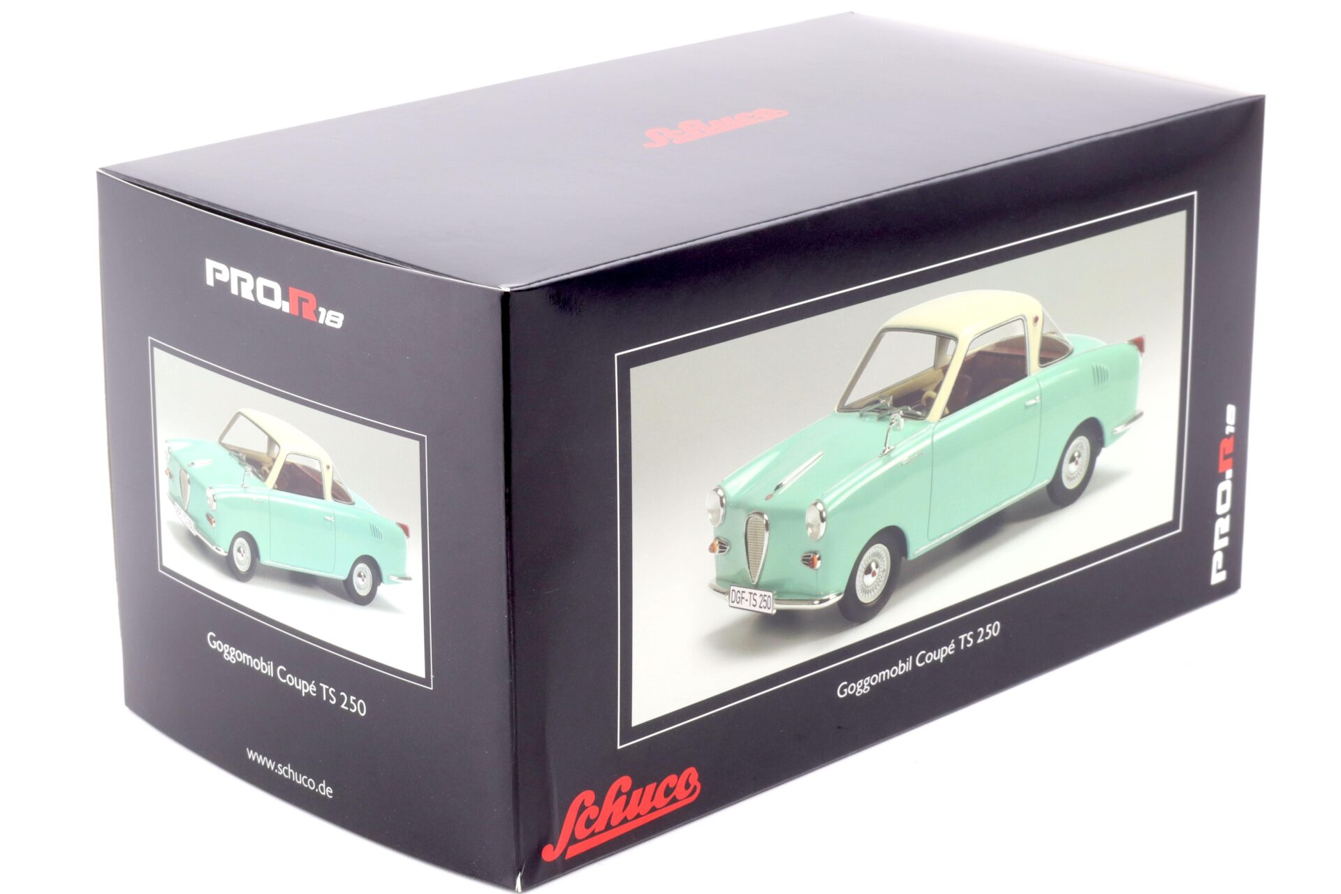 1:18 Schuco PRO.R18 Goggomobil Coupe TS 250 turquoise blue/ white