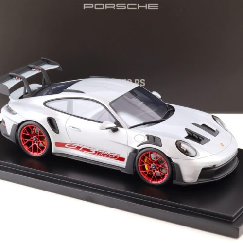 1:18 Spark Porsche 911 (992) GT3 RS ice grey metallic/ pyro red WAP DEALER