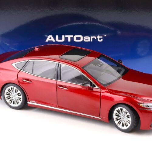 1:18 AUTOart Lexus LS500h Limousine 2018 Morello red metallic/ black interior 78869