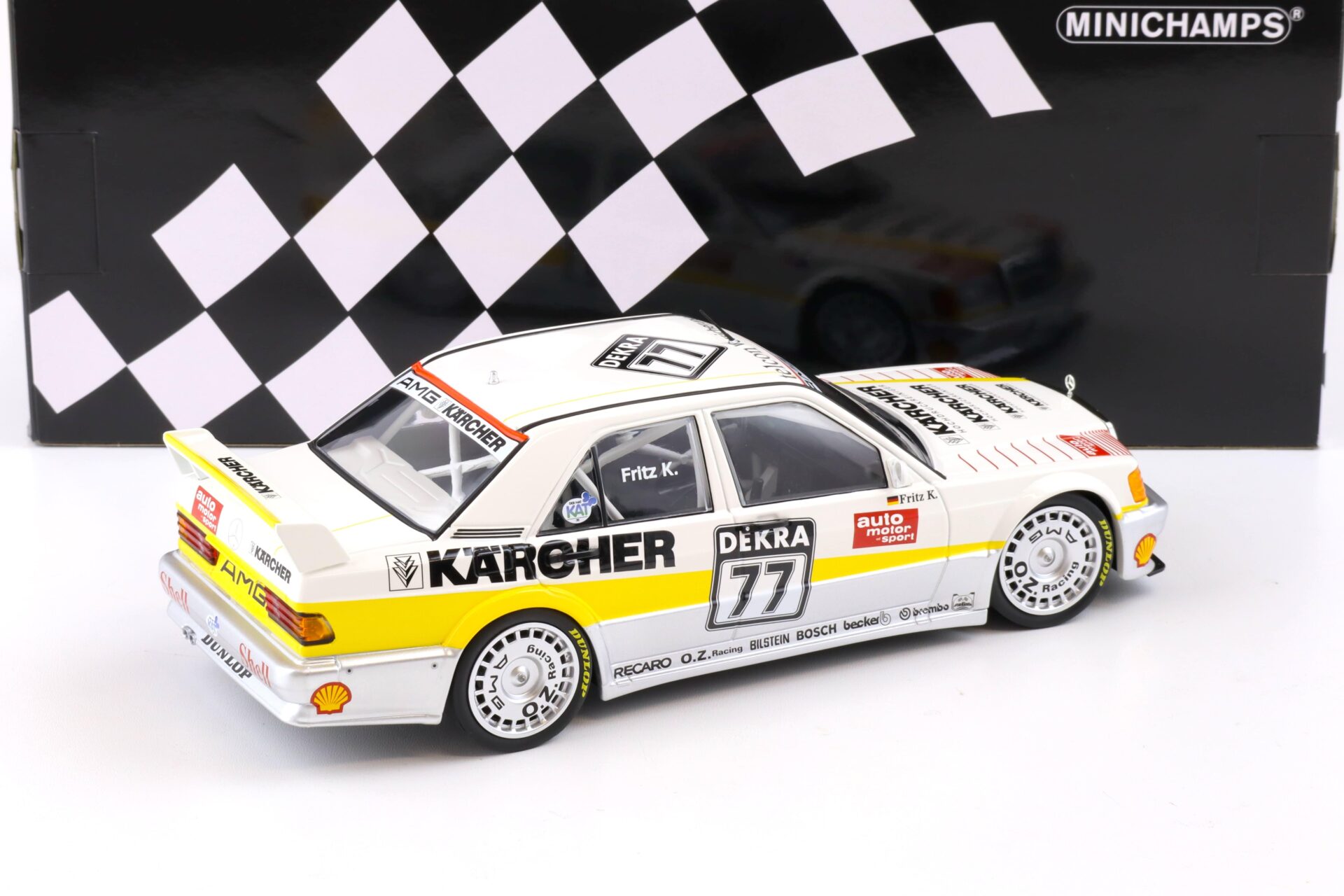 1:18 Minichamps Mercedes 190E 2.5-16 EVO 1 Team AMG Kreutzpointer DTM 1990 Kärcher #77