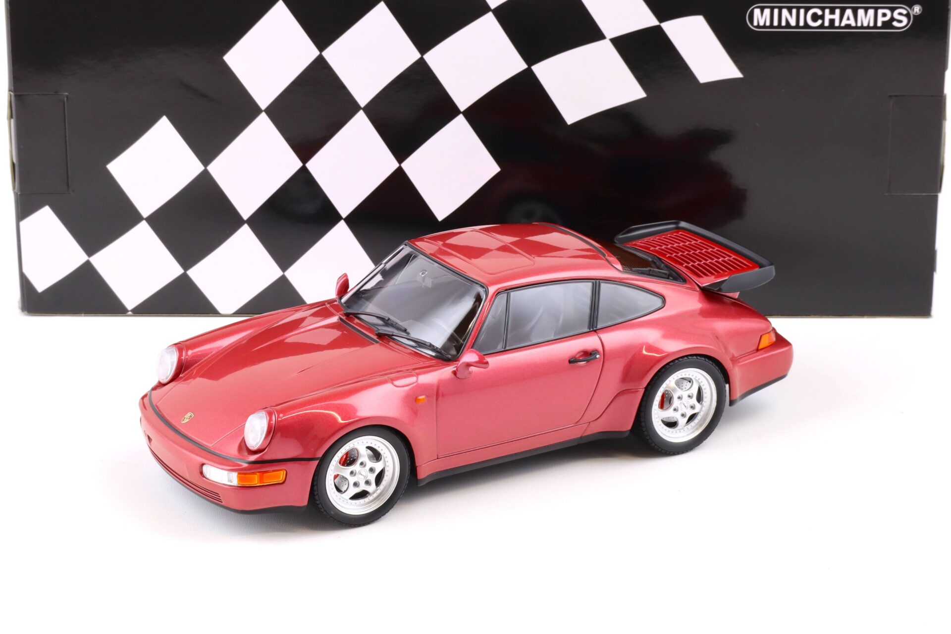 1:18 Minichamps Porsche 911 (964) Turbo 3.6 Coupe 1990 Raspberry red metallic