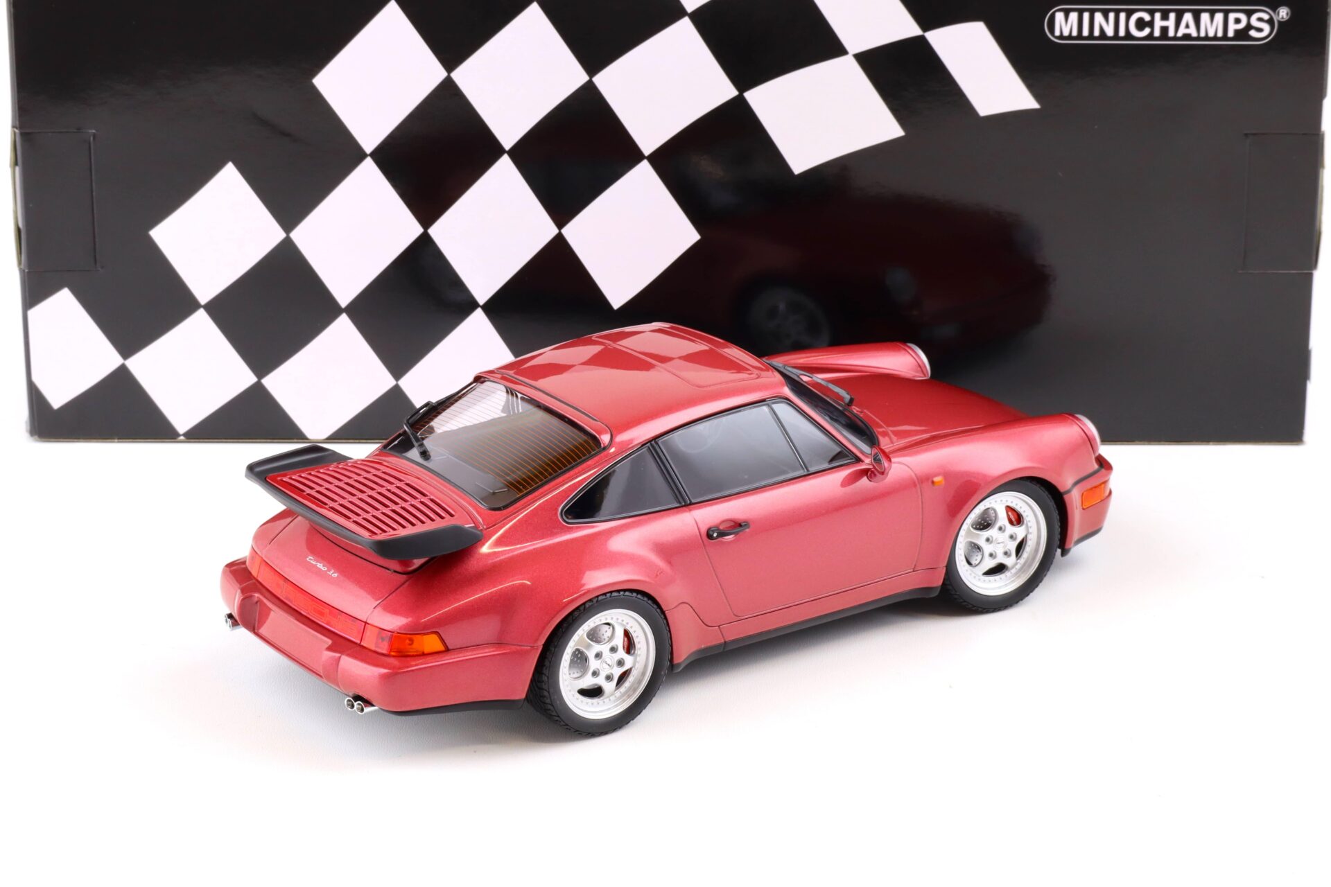 1:18 Minichamps Porsche 911 (964) Turbo 3.6 Coupe 1990 Raspberry red metallic