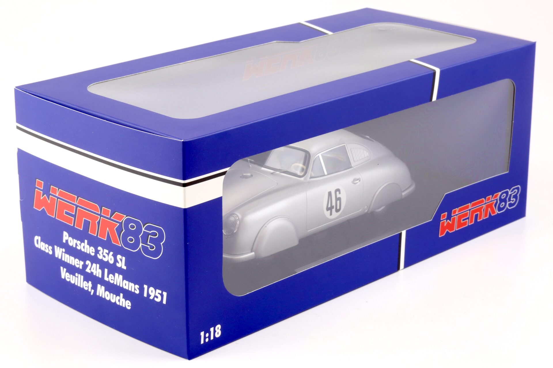 1:18 WERK83 Porsche 356 SL #46 Class Winner 24h Le Mans 1951 Veuillet/ Mouche