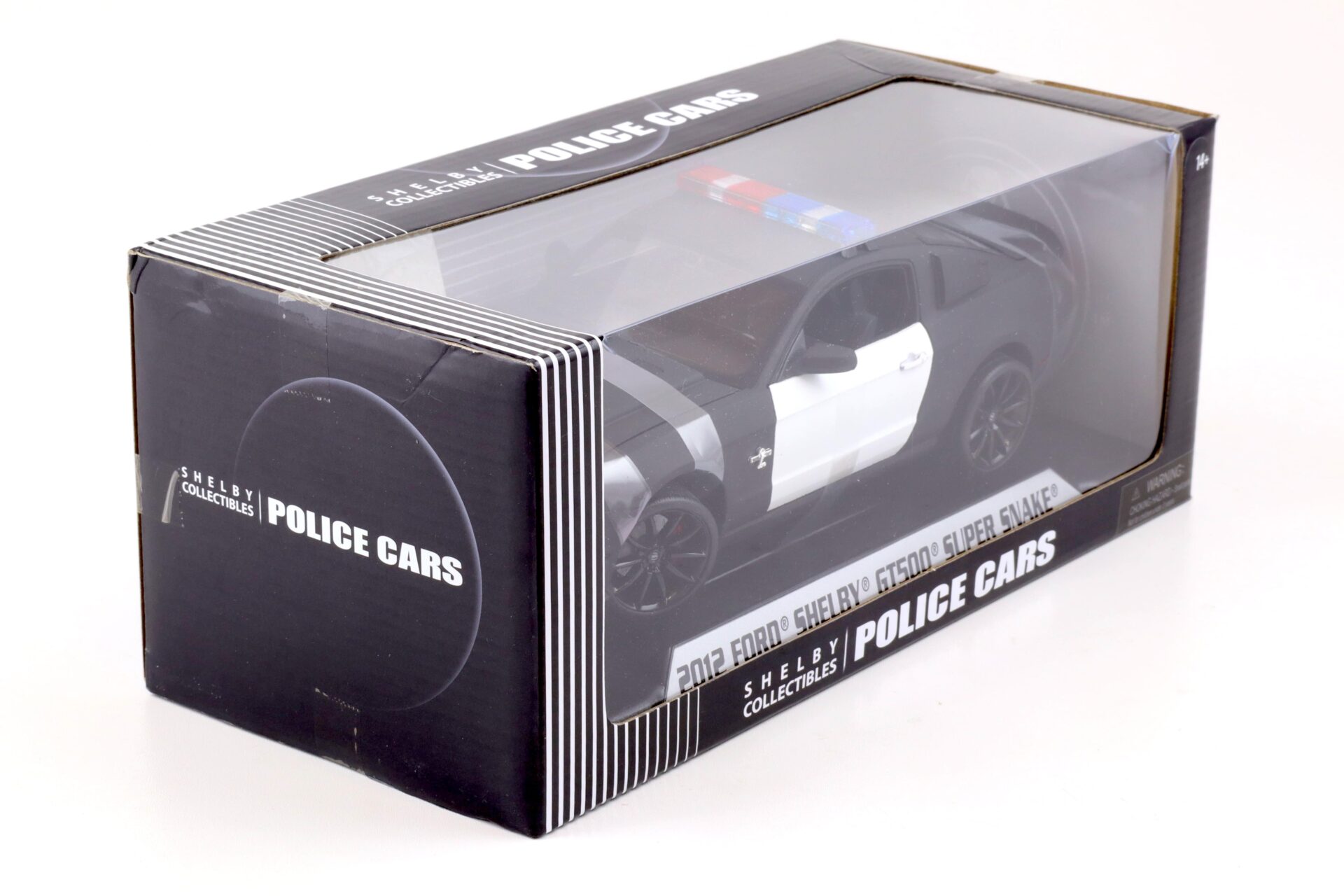 1:18 Shelby Collectibles 2012 Ford Shelby GT500 Super Snake Police black/ white