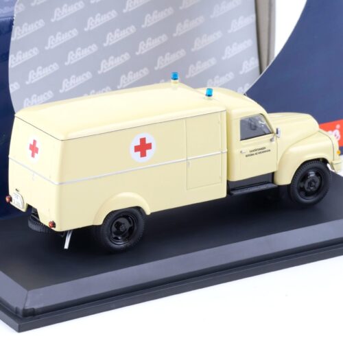 1:43 Schuco Hanomag L28 Kasten LKW Sanitätswagen Rotes Kreuz beige