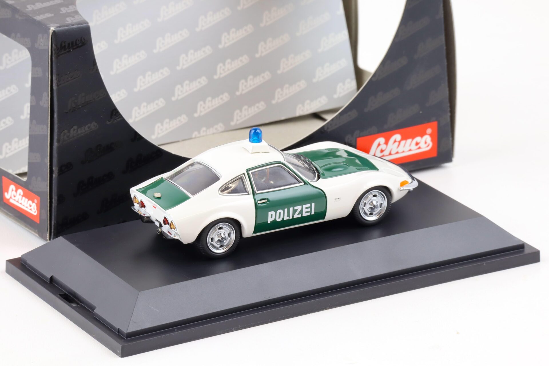 1:43 Schuco Opel GT POLIZEI white/ green 02317