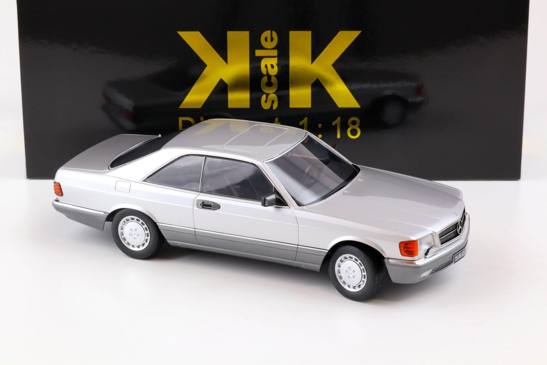 1:18 KK-Scale Mercedes 560 SEC C126 Coupe 1985 silver metallic