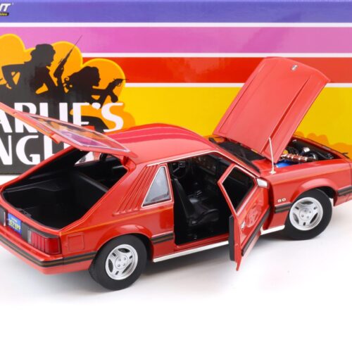 1:18 Greenlight 1979 Ford Mustang Ghia Coupe medium red/ black stripe CharlieÂ´s Angels