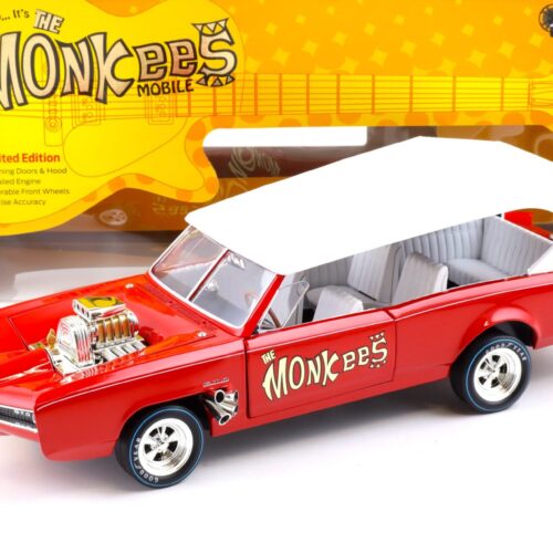1:18 Auto World 1966 Pontiac GTO Convertible THE Monkees Mobile red/ white