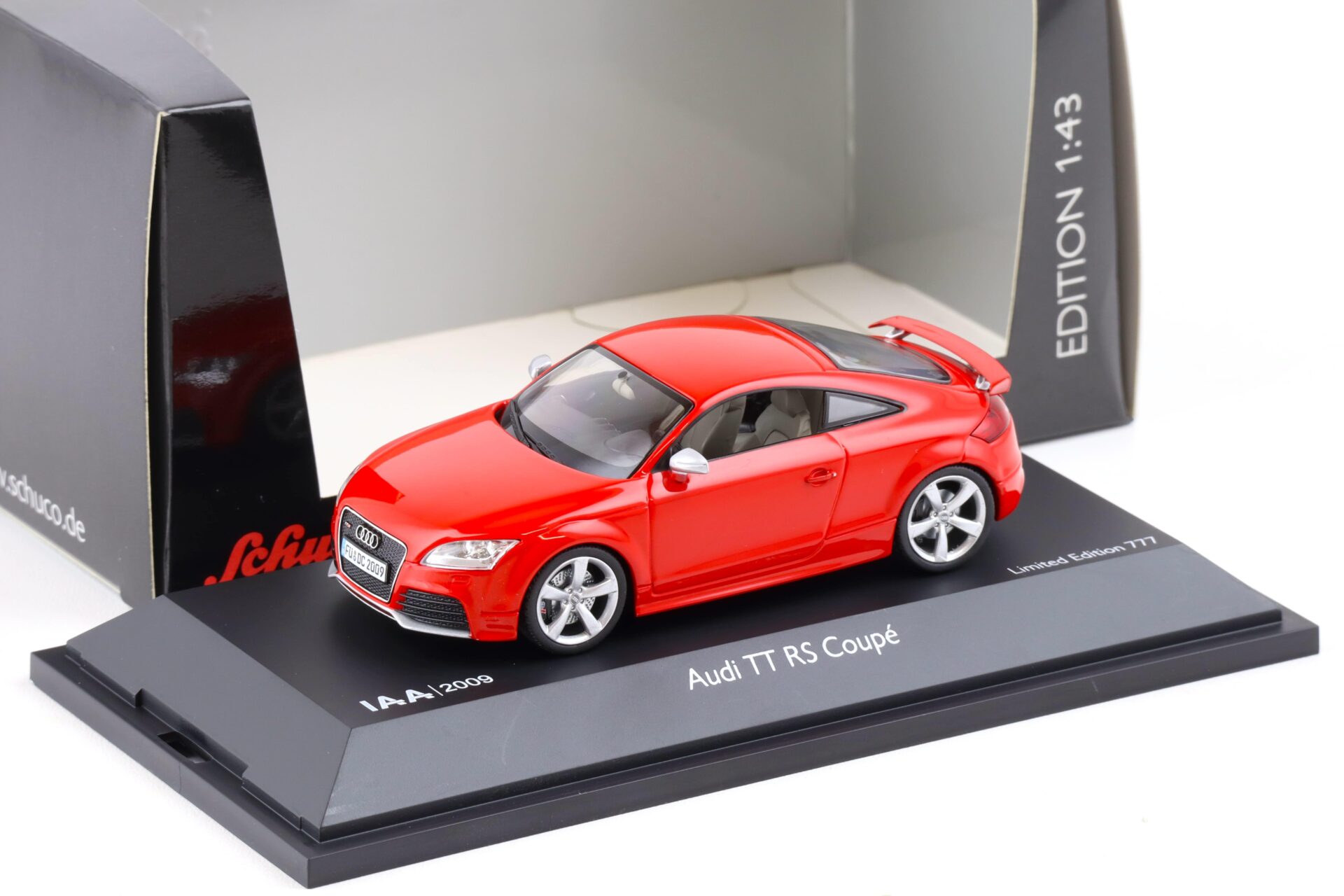 1:43 Schuco Audi TT RS Coupe IAA 2009 Misano red