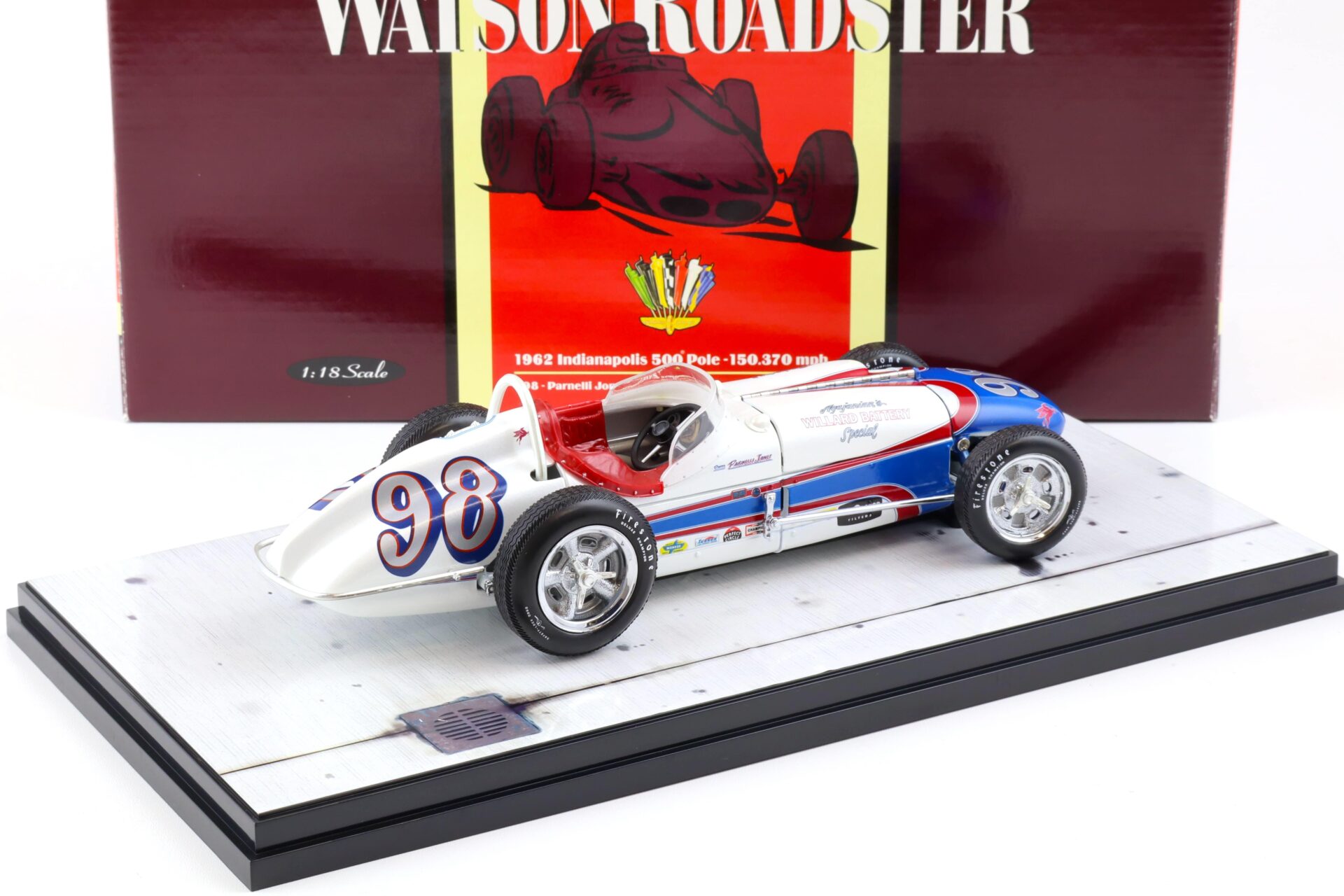 1:18 Carousel1 Watson Roadster Indianapolis 500 Pole #98 Jones/ Willard 1962