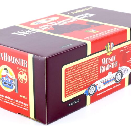 1:18 Carousel1 Watson Roadster Indianapolis 500 Pole #98 Jones/ Willard 1962