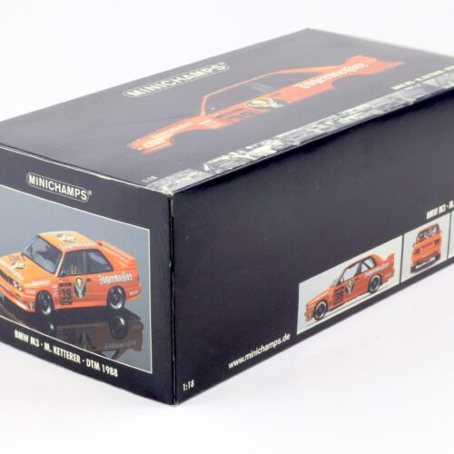 1:18 Minichamps BMW M3 E30 DTM 1988 Avus-Rennen Ketterer Jägermeister #39