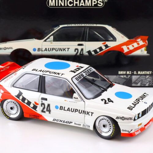 1:18 Minichamps BMW M3 E30 DTM 1987 O.Manthey Blaupunkt #24