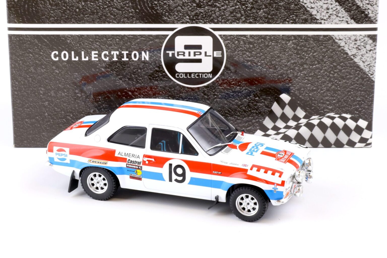 Pepsi Rally Car 1:18 Triple9 Collection Ford Escort MK1 Rally Monte Carlo 1972 Pepsi ...