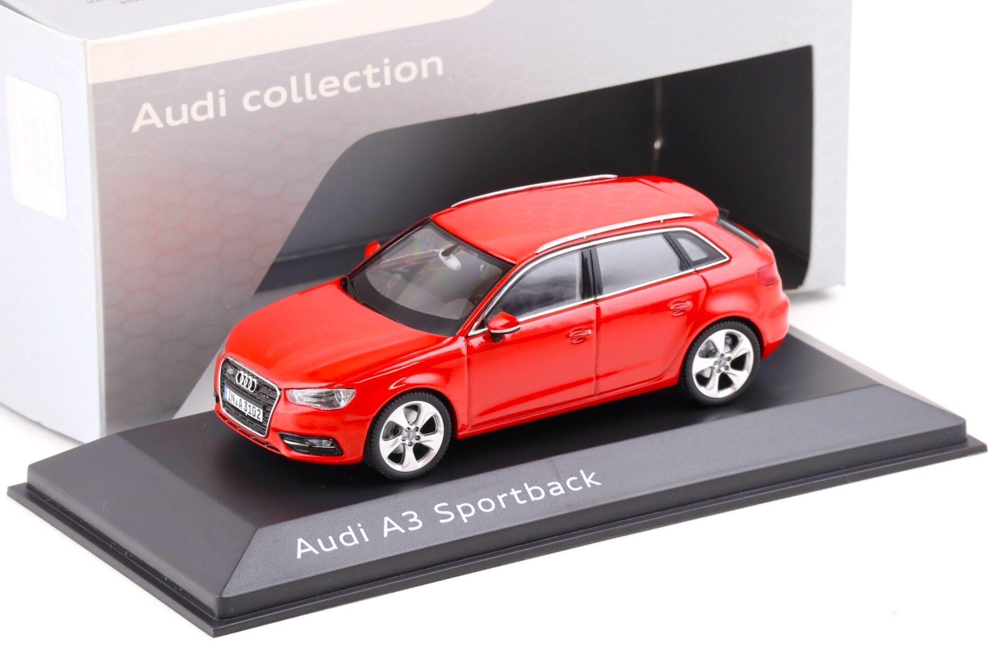 1:43 Schuco Audi A3 Sportback Misano red 2012 DEALER VERSION