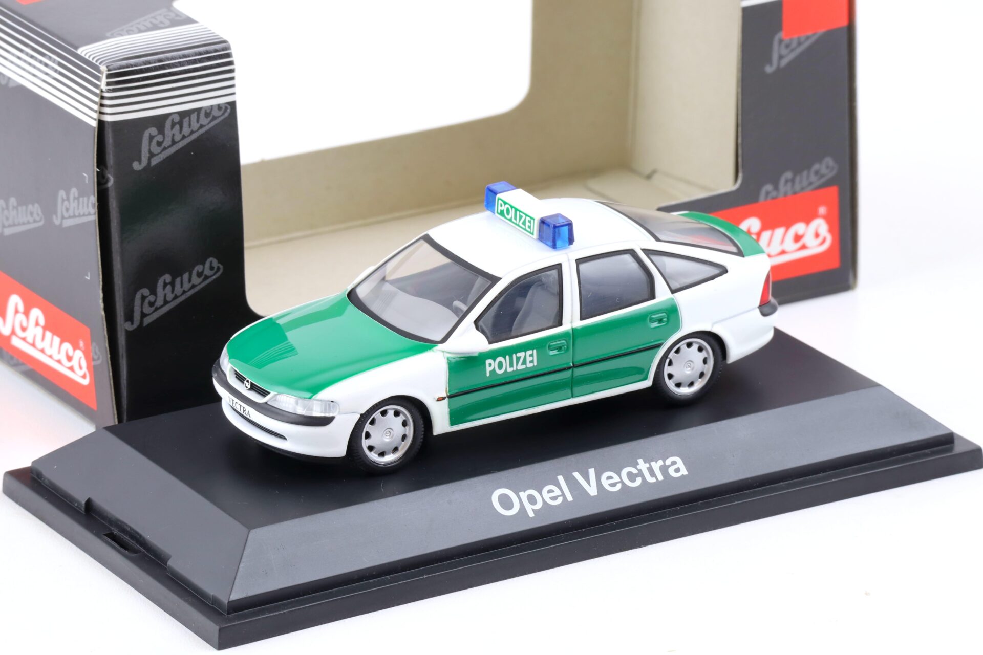 ID 85091 orig.jpg 1:43 Schuco Opel Vectra Limousine POLIZEI green/ white