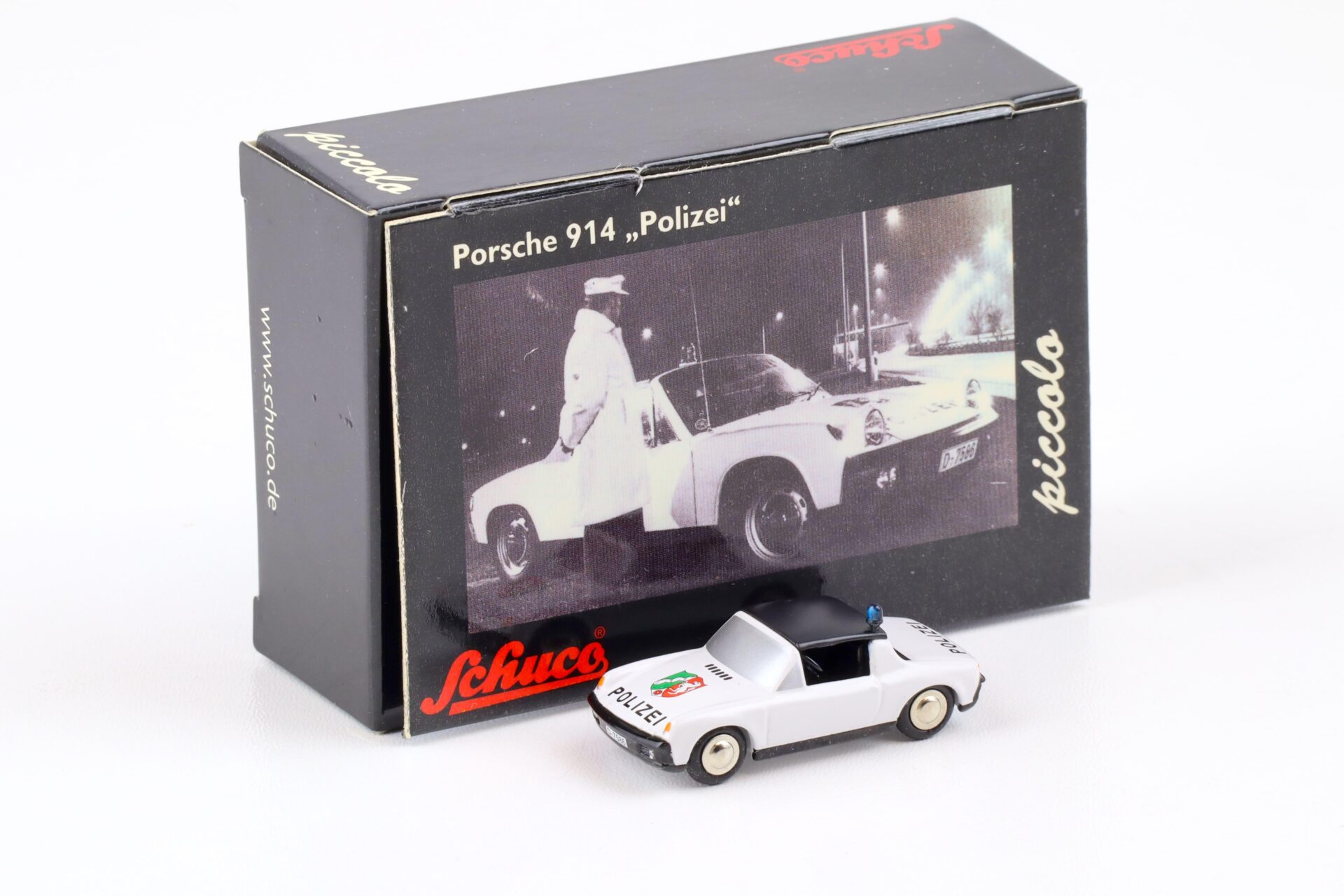 Schuco Piccolo VW Porsche 914 Polizei white