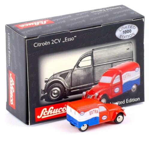 Schuco Piccolo Citroen 2CV Kasten ESSO Extra red/ white/ blue