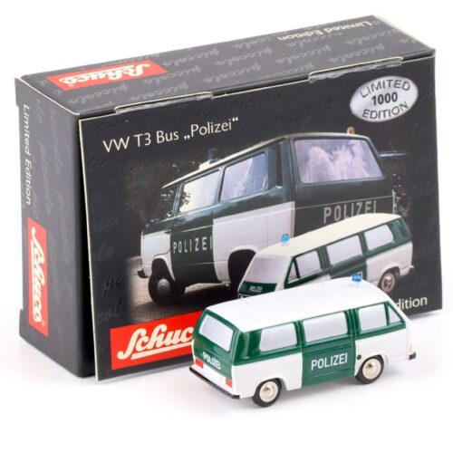 Schuco Piccolo VW T3 Bus Police white/ green - Image 2