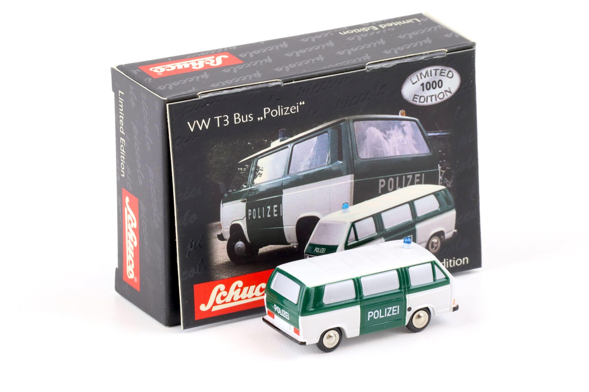 Schuco Piccolo VW T3 Bus Polizei white/ green
