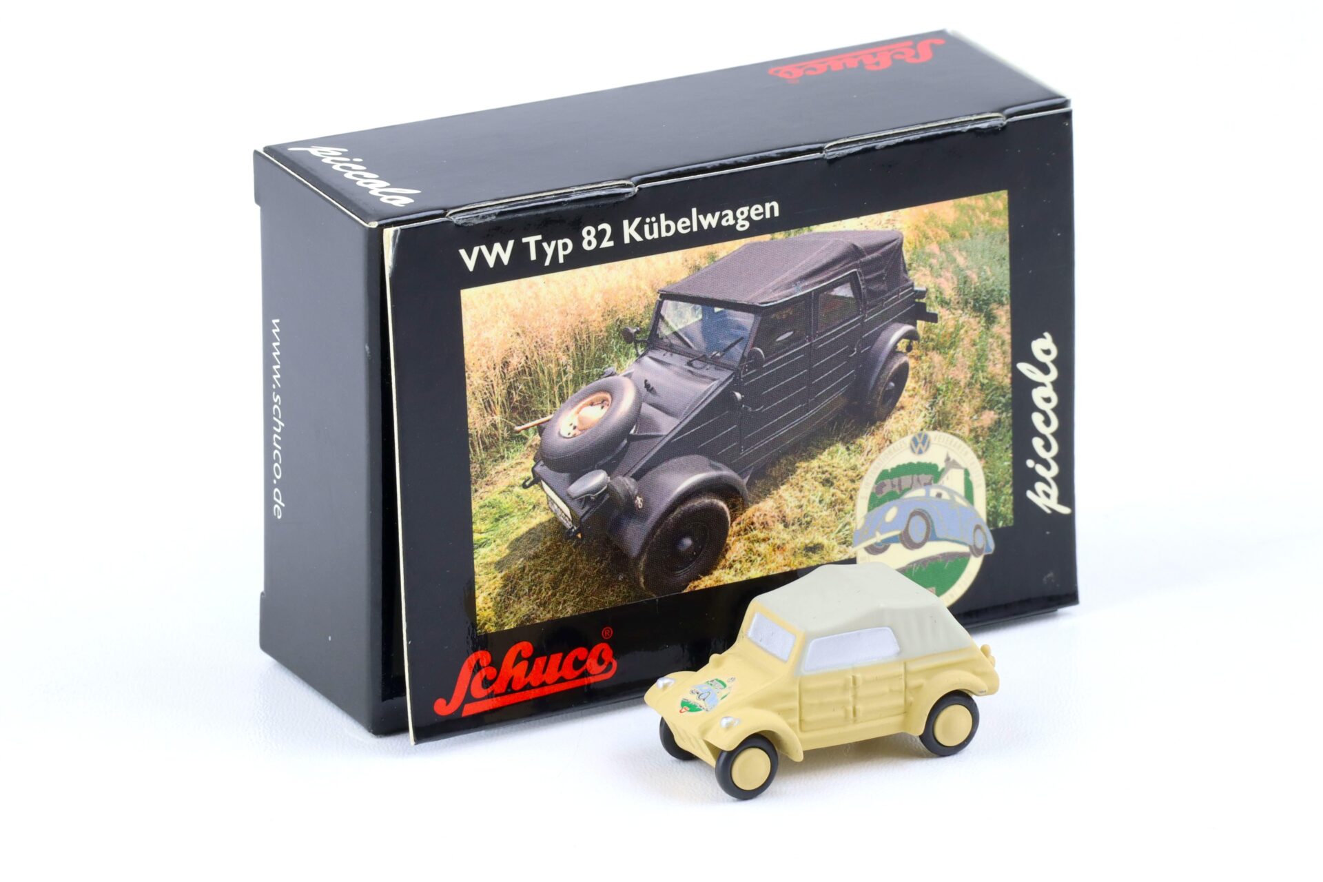 Schuco Piccolo VW Typ 82 Kübelwagen Internationales Veteranen Treffen beige