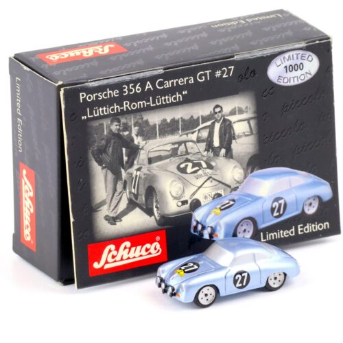 Schuco Piccolo Porsche 356 A Carrera GT #27 Lüttich-Rom-Lüttich blue