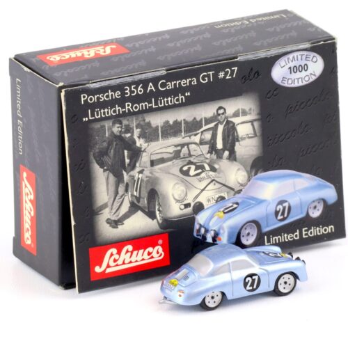 Schuco Piccolo Porsche 356 A Carrera GT #27 Lüttich-Rom-Lüttich blue