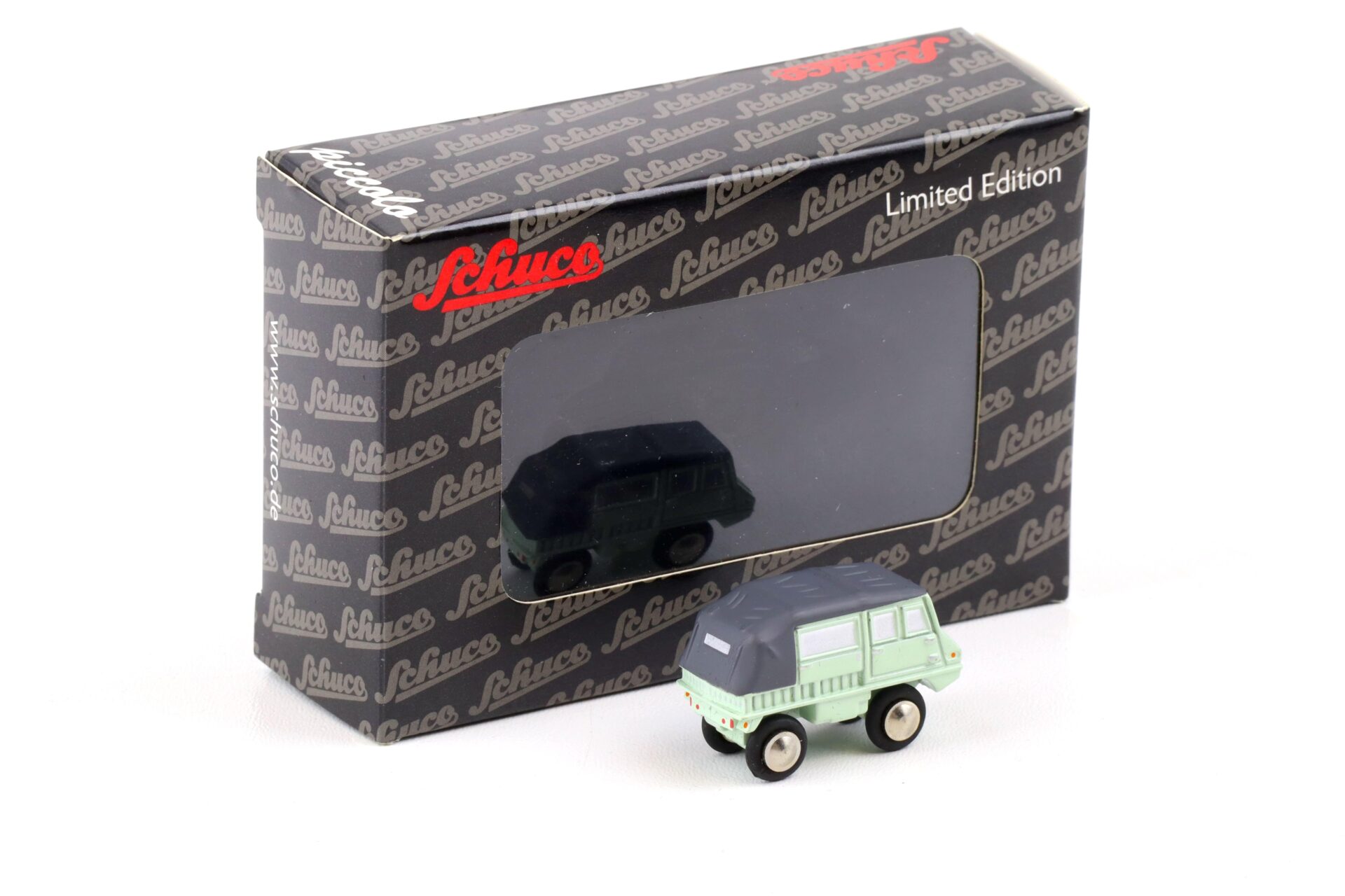 Schuco Piccolo Steyr-Puch Haflinger closed Top light green