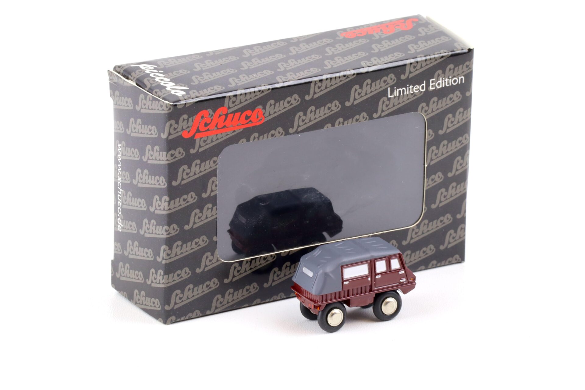 Schuco Piccolo Steyr-Puch Haflinger closed Top dark red