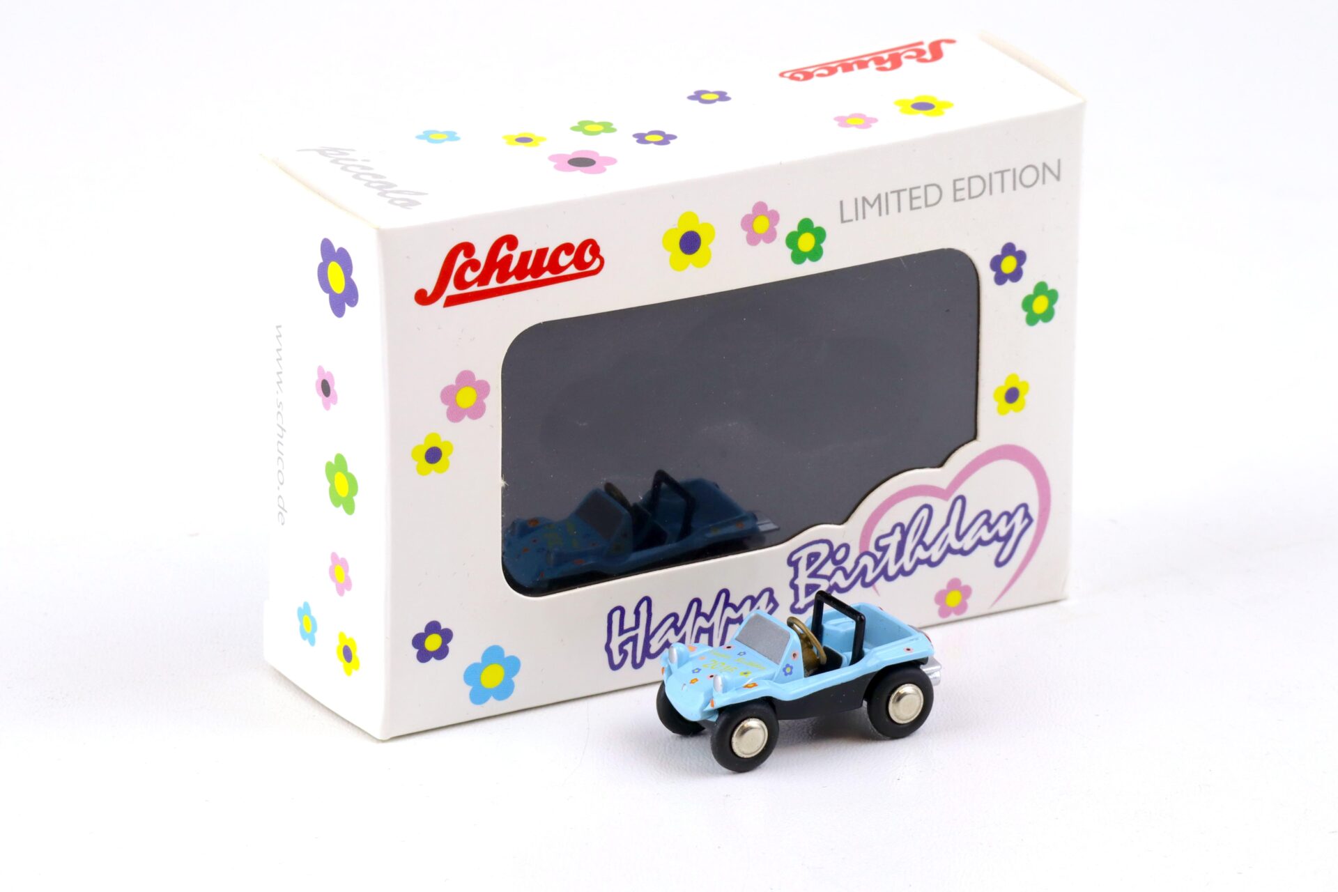 ID 85219 orig.jpg Schuco Piccolo VW Beach Buggy Happy Birthday 2016 blue