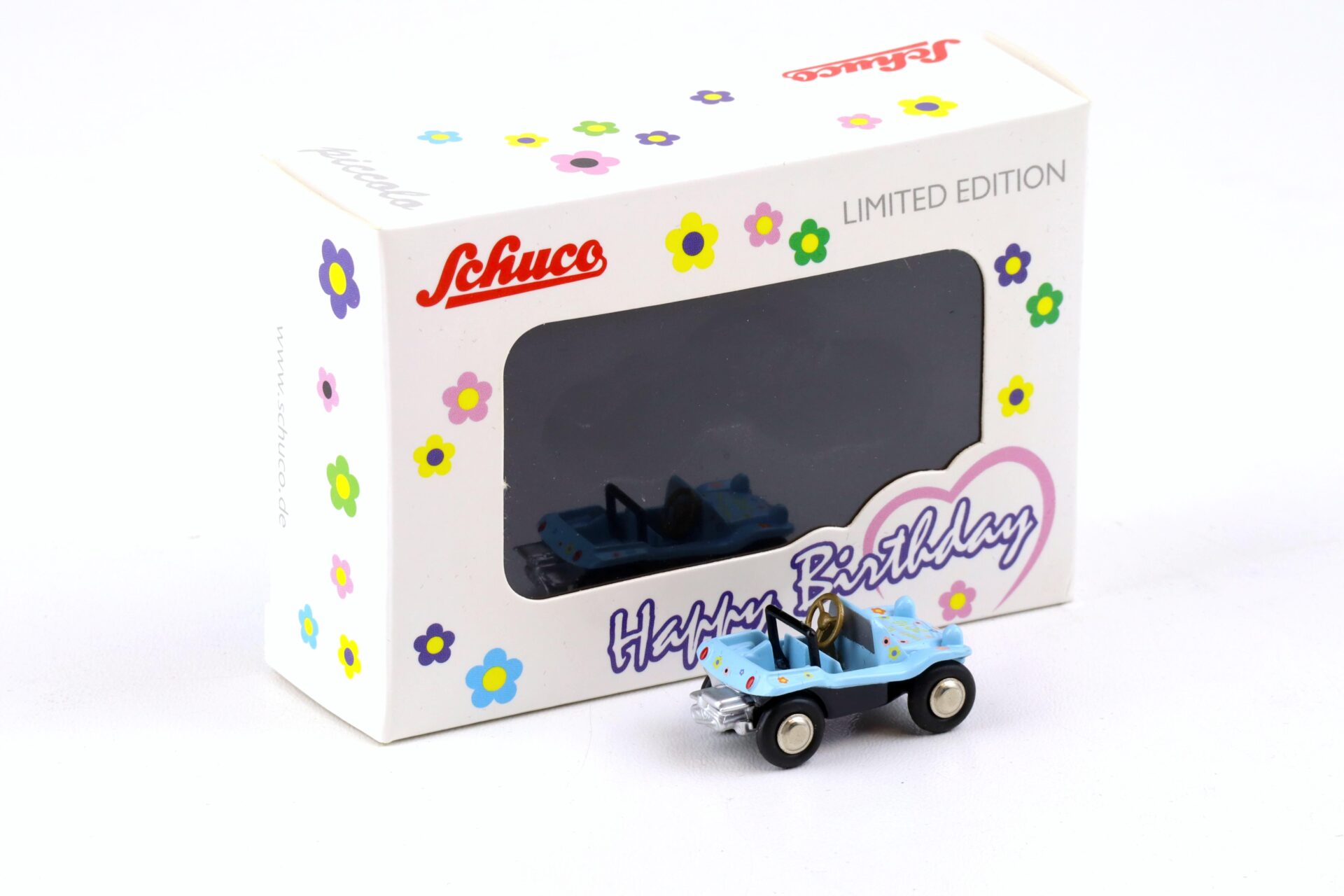 Schuco Piccolo VW Beach Buggy Happy Birthday 2016 blue