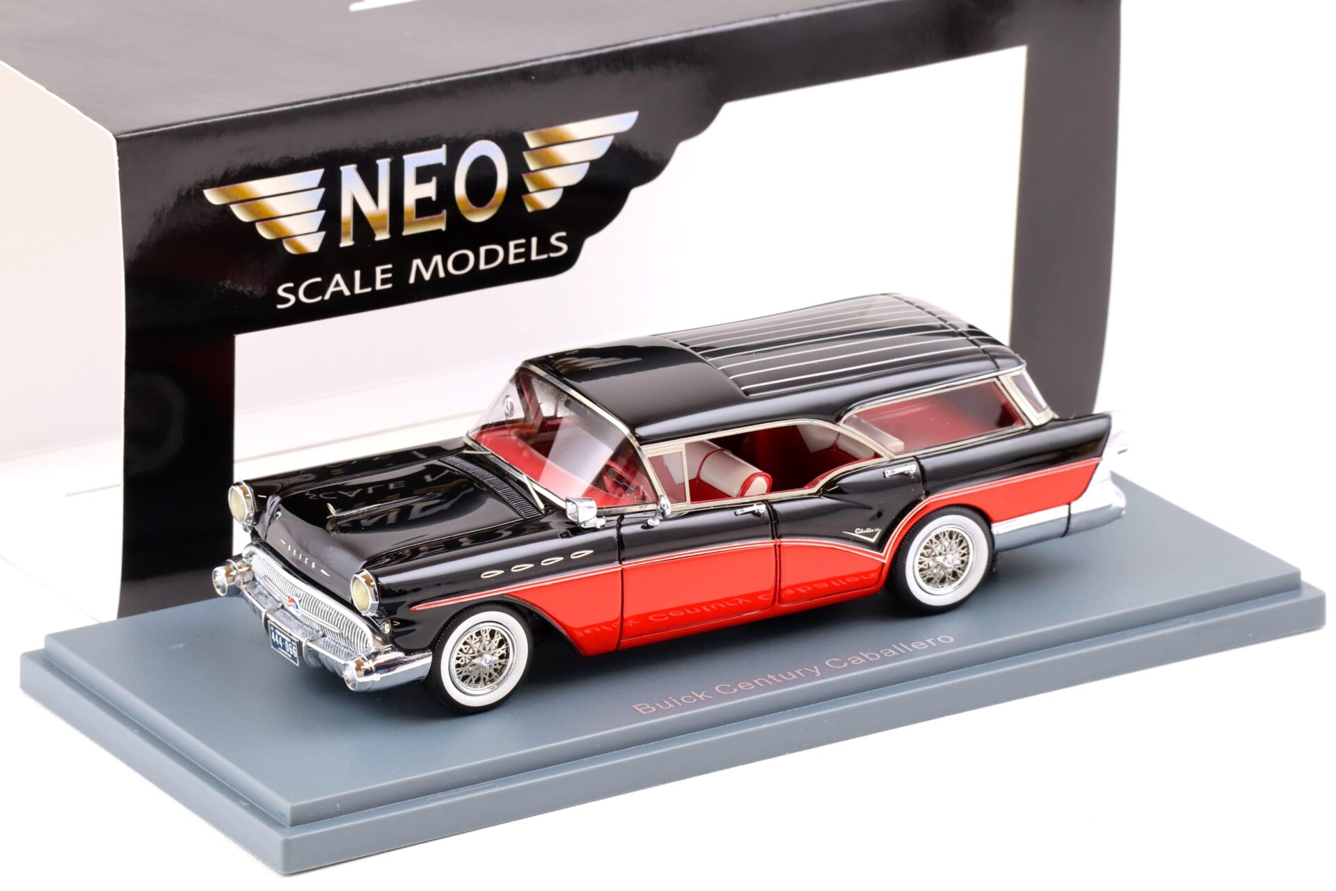 1:43 NEO Buick Century Caballero Estate black/ red 1958