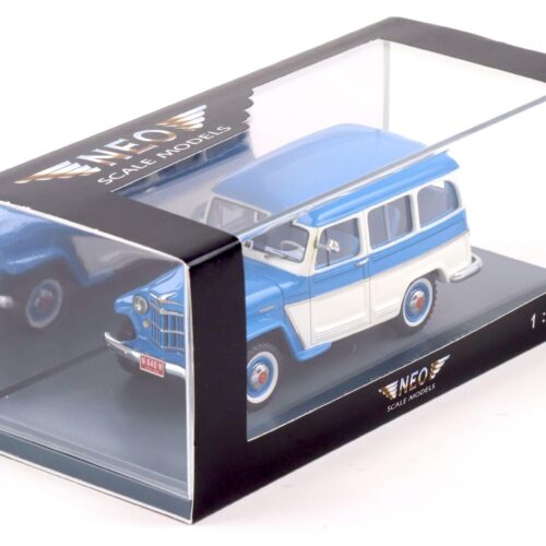 1:43 NEO Willys Jeep Station Wagon blue/ white 1954