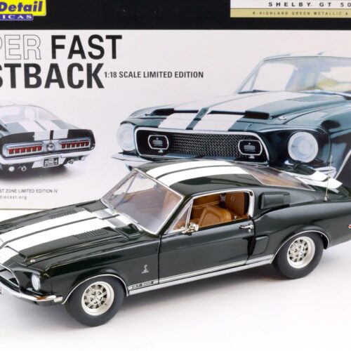 1:18 Exact Detail 1968 Shelby GT500 Super Fast Fastback green/ white stripes