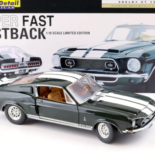 1:18 Exact Detail 1968 Shelby GT500 Super Fast Fastback green/ white stripes
