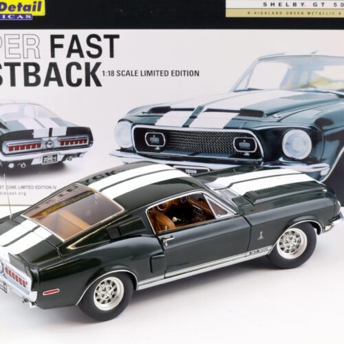 1:18 Exact Detail 1968 Shelby GT500 Super Fast Fastback green/ white stripes