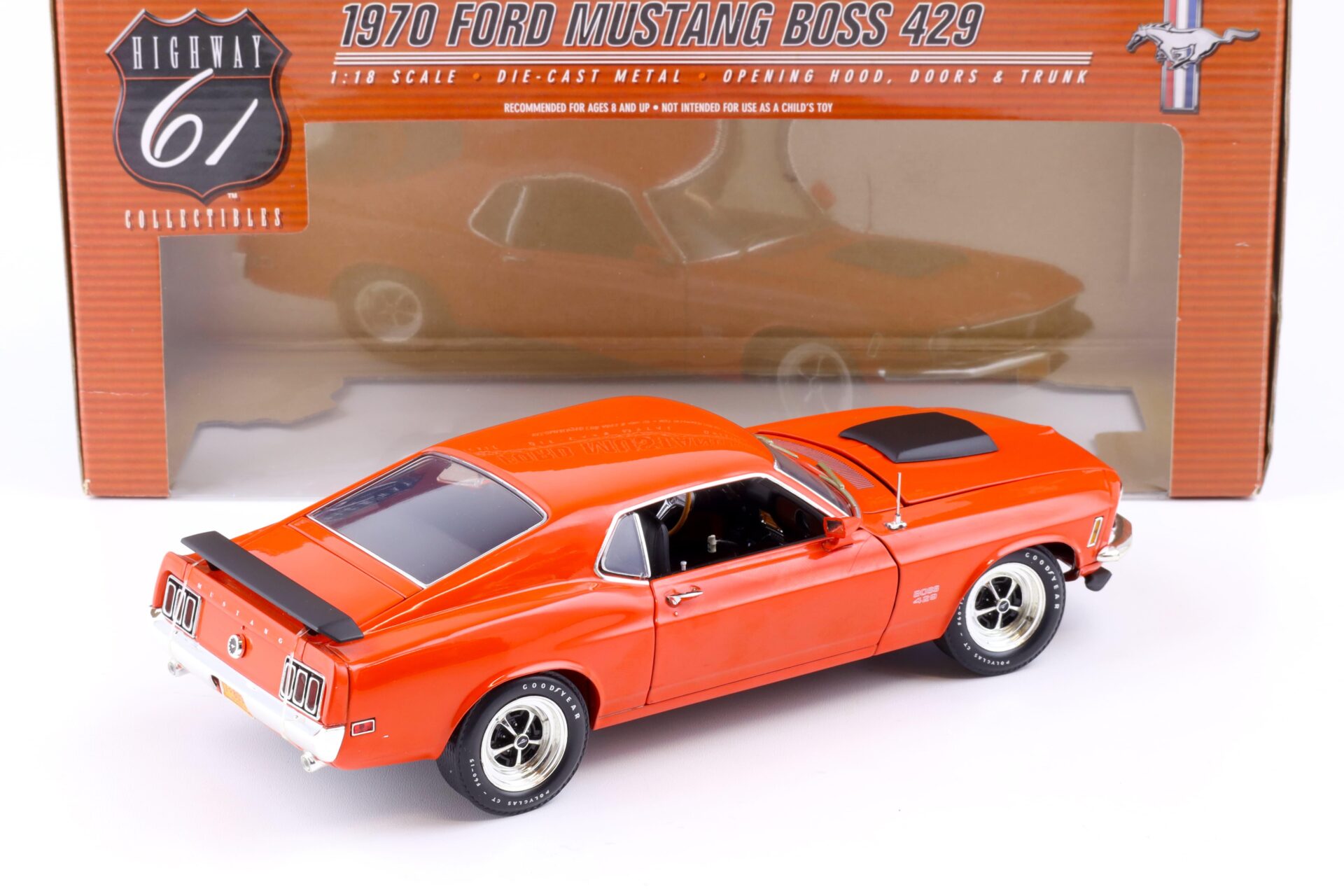 1:18 Highway61 Ford Mustang Boss 429 Coupe 1970 orange-red