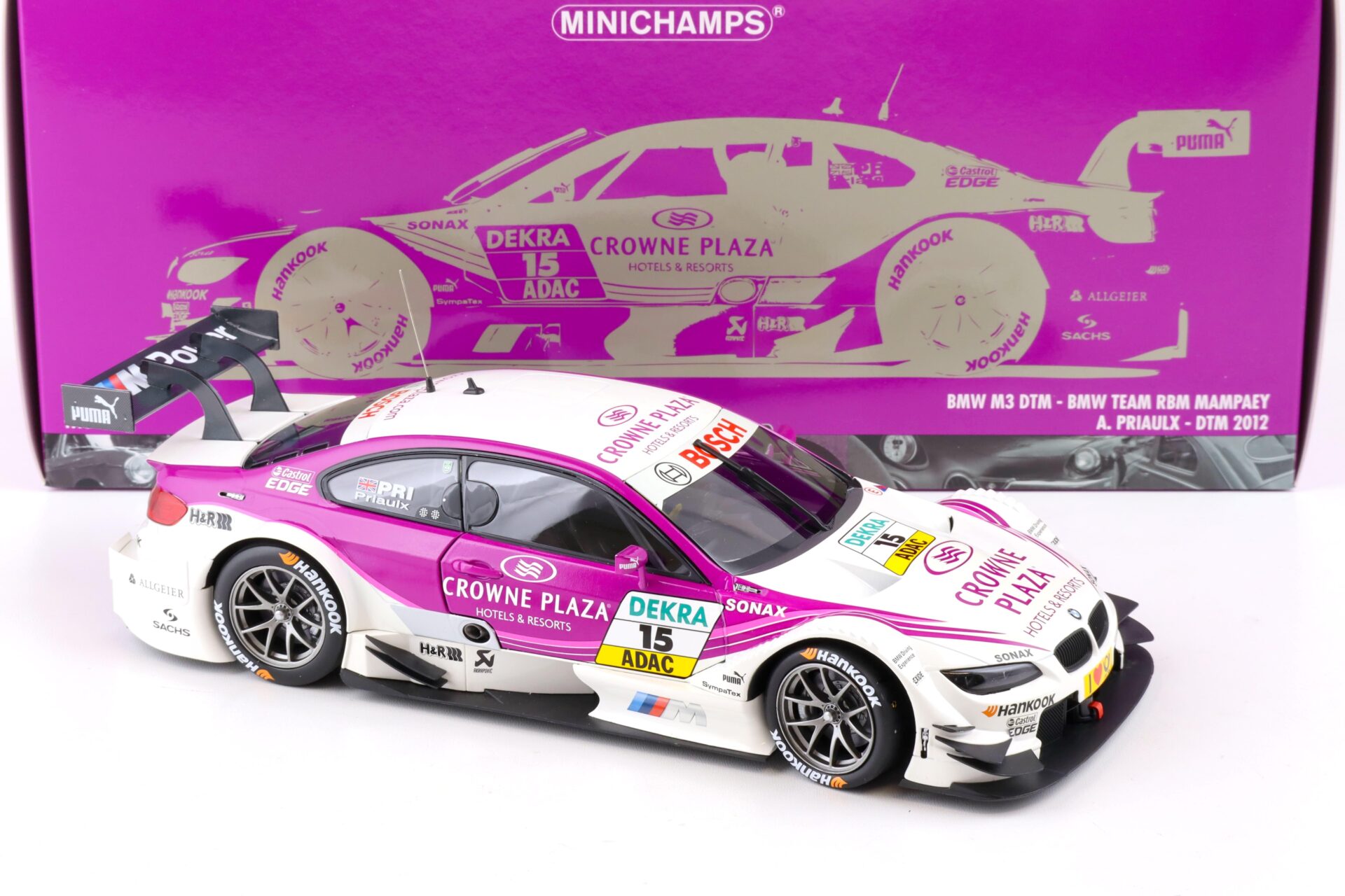 1:18 Minichamps BMW M3 E92 DTM BMW Team RBM Mampaey A.Priaulx DTM 2012