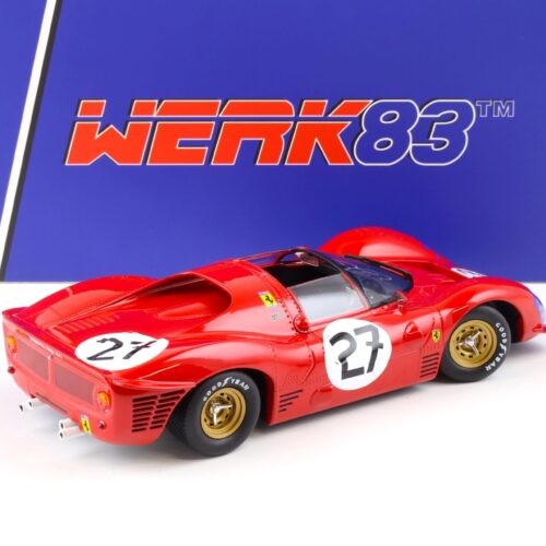 1:18 WERK83 Ferrari 330 P3 Spyder 24h Le Mans 1966 Ginther/ Rodriguez #27 red