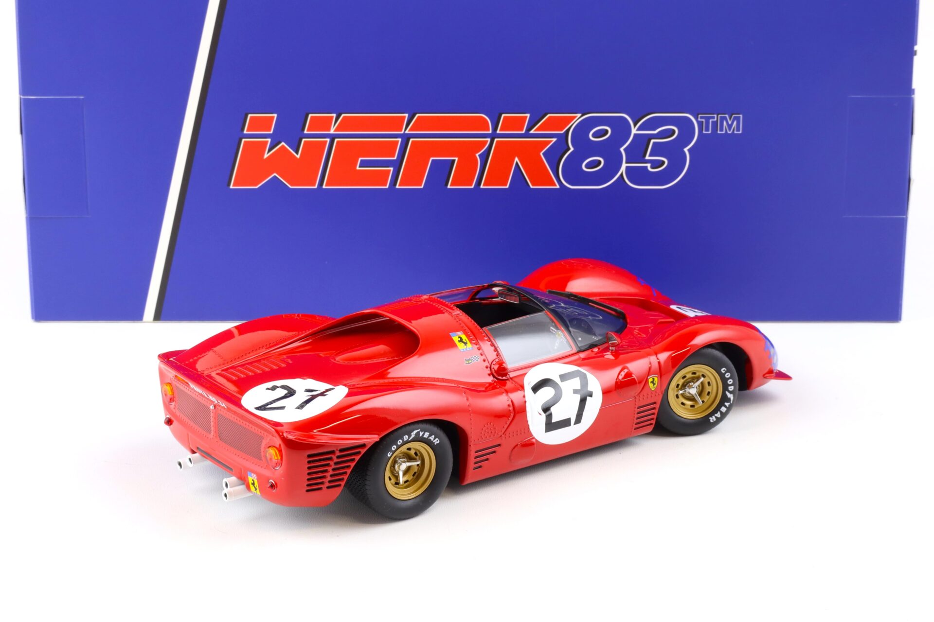 1:18 WERK83 Ferrari 330 P3 Spyder 24h Le Mans 1966 Ginther/ Rodriguez #27 red