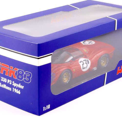 1:18 WERK83 Ferrari 330 P3 Spyder 24h Le Mans 1966 Ginther/ Rodriguez #27 red